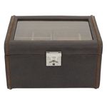 WATCH BOXES Friedrich|23 CUBANO L watch and jewelry case 27025-30 for 8 watches, vintage brown leather